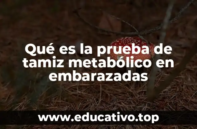 Qué es la prueba de tamiz metabólico en embarazadas