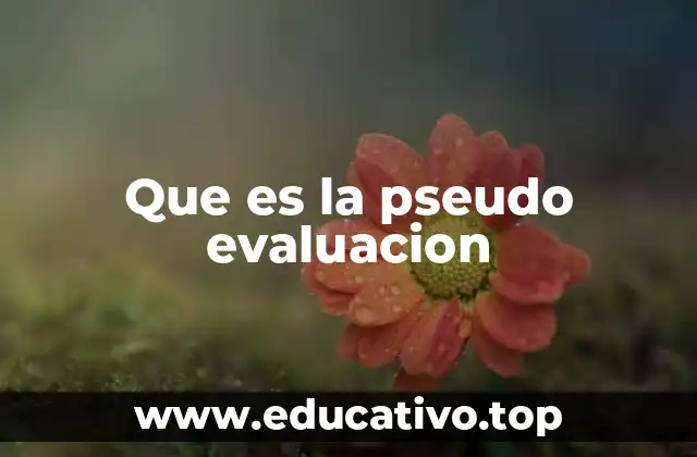 Que es la pseudo evaluacion