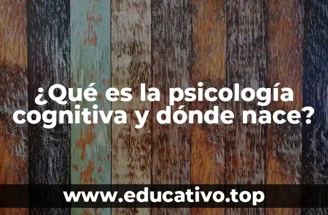 ¿Qué es la psicología cognitiva y dónde nace?
