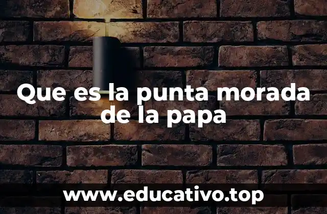 Que es la punta morada de la papa