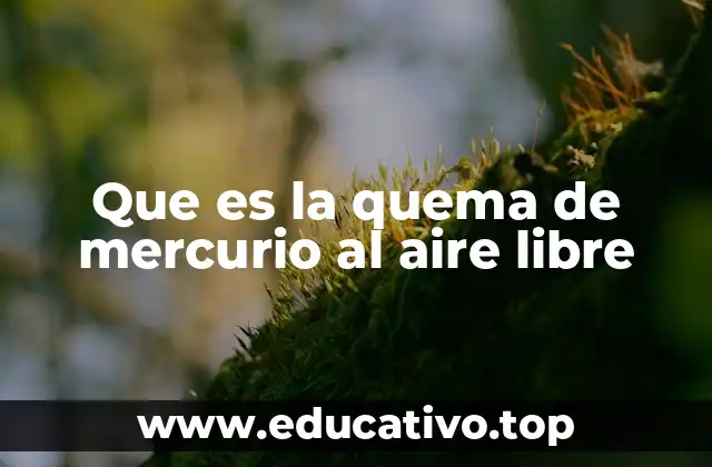 Que es la quema de mercurio al aire libre