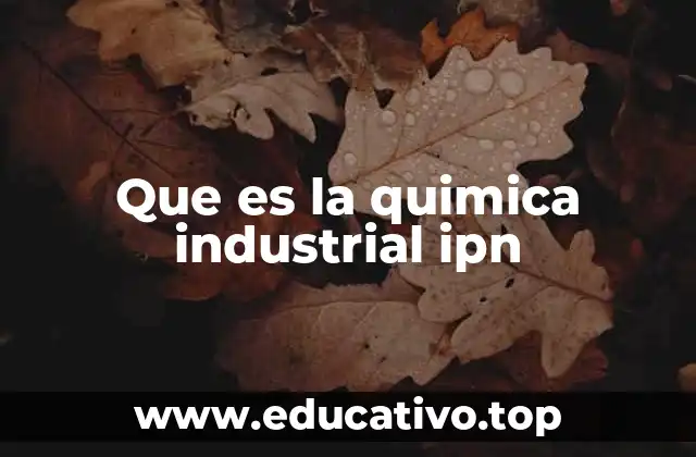 Que es la quimica industrial ipn