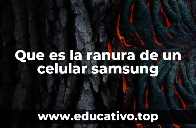 Que es la ranura de un celular samsung