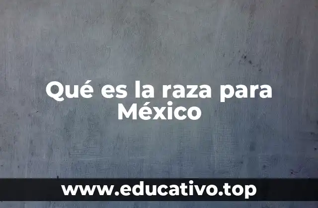 Qué es la raza para México