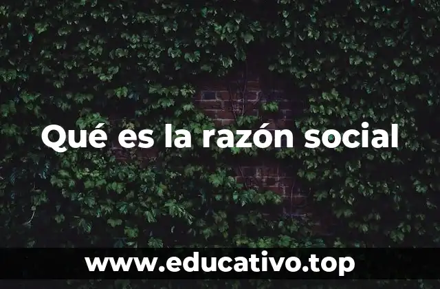 Qué es la razón social