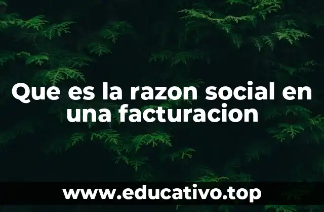 Que es la razon social en una facturacion