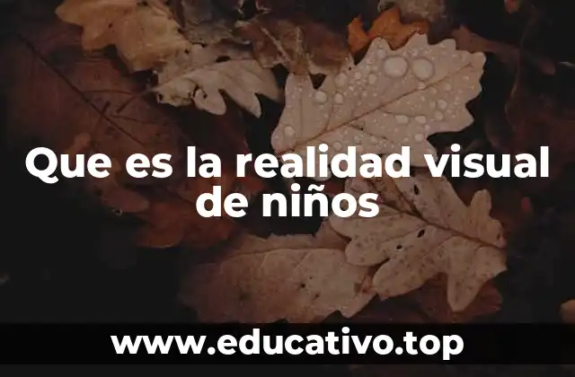 Que es la realidad visual de niños