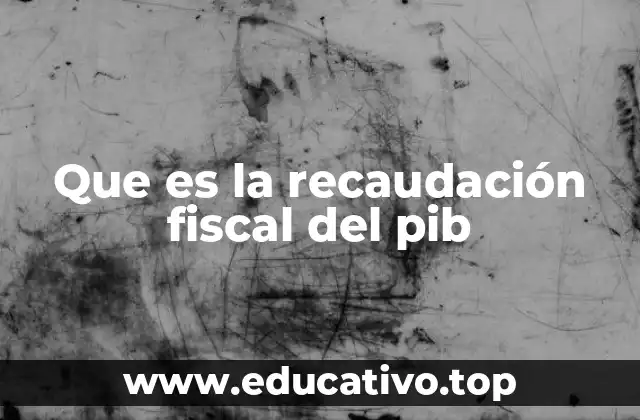 Que es la recaudación fiscal del pib