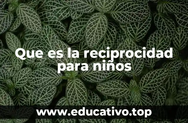 Que es la reciprocidad para niños