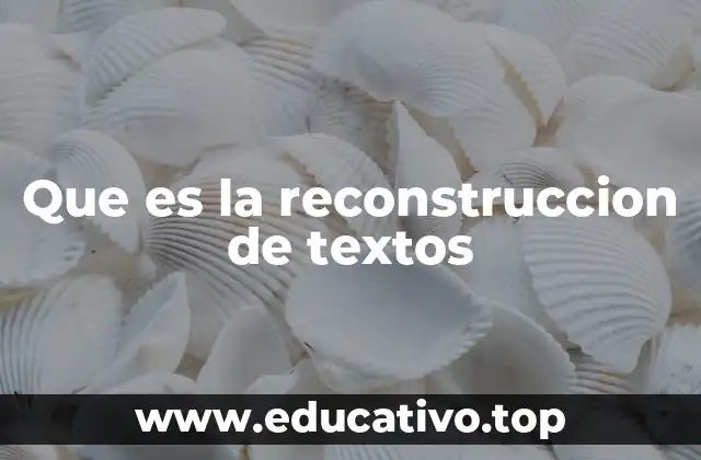 Que es la reconstruccion de textos