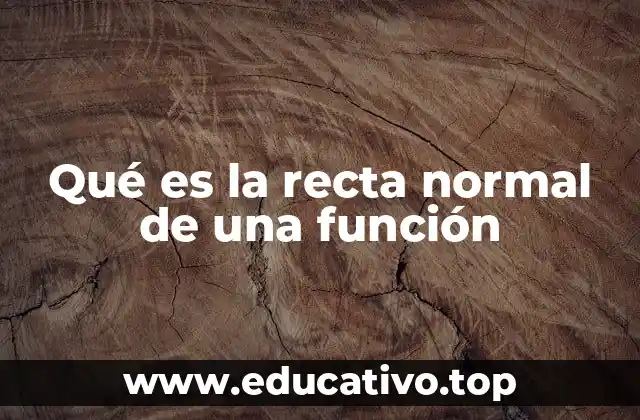 Qué es la recta normal de una función