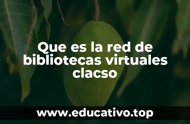 Que es la red de bibliotecas virtuales clacso