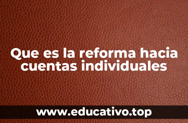 Que es la reforma hacia cuentas individuales