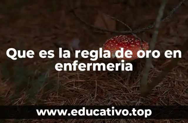 Que es la regla de oro en enfermeria