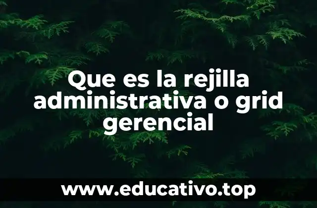 Que es la rejilla administrativa o grid gerencial