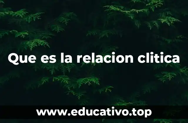 Que es la relacion clitica