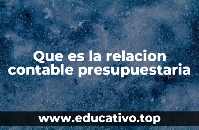 Que es la relacion contable presupuestaria