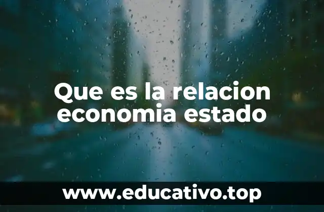 Que es la relacion economia estado