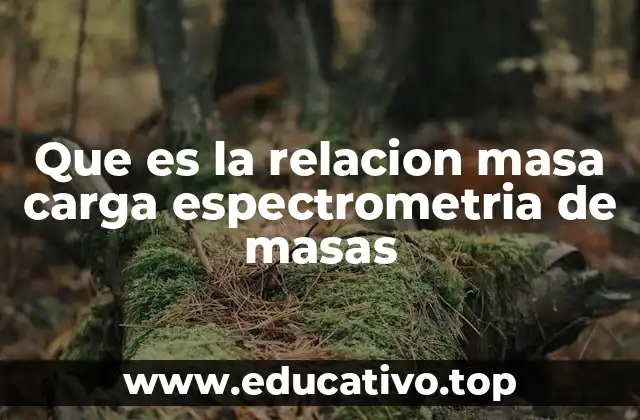 Que es la relacion masa carga espectrometria de masas