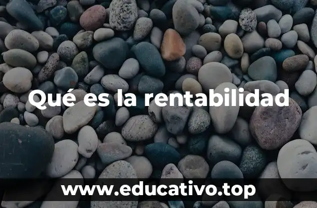 Qué es la rentabilidad