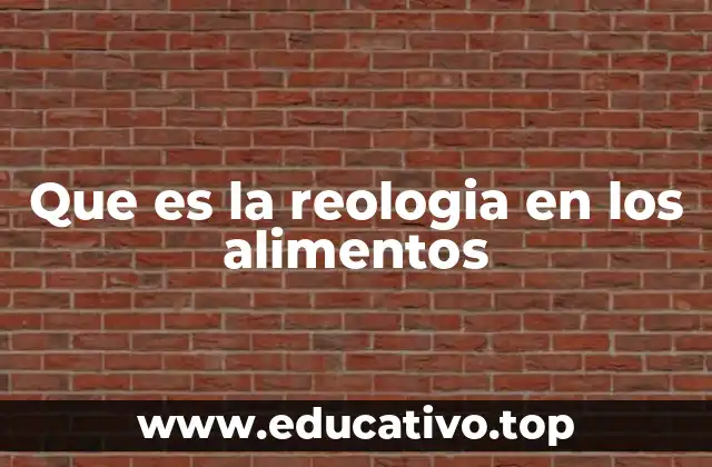 Que es la reologia en los alimentos
