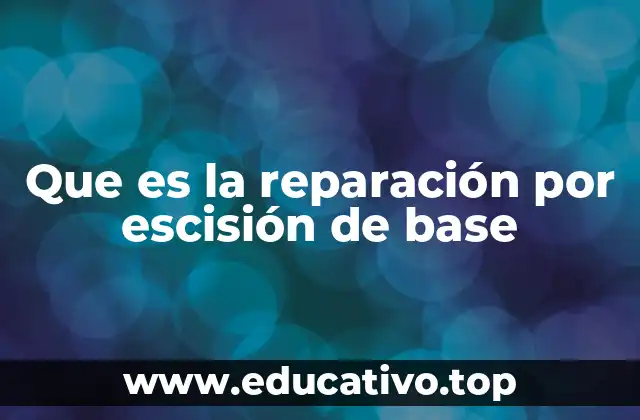 Que es la reparación por escisión de base