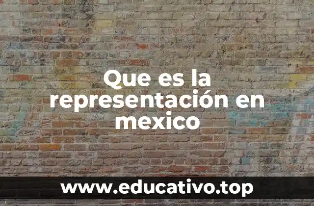 Que es la representación en mexico