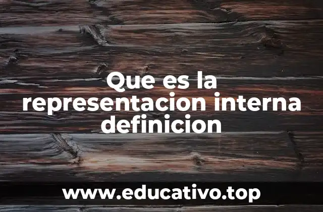 Que es la representacion interna definicion