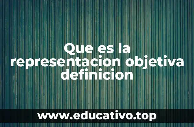 Que es la representacion objetiva definicion