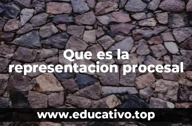 Que es la representacion procesal