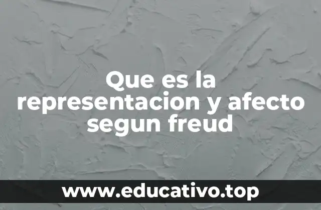 Que es la representacion y afecto segun freud