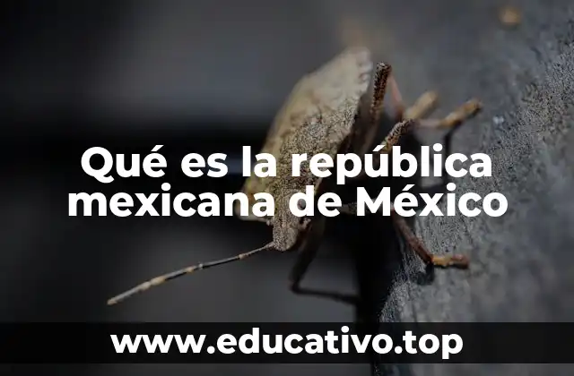 Qué es la república mexicana de México