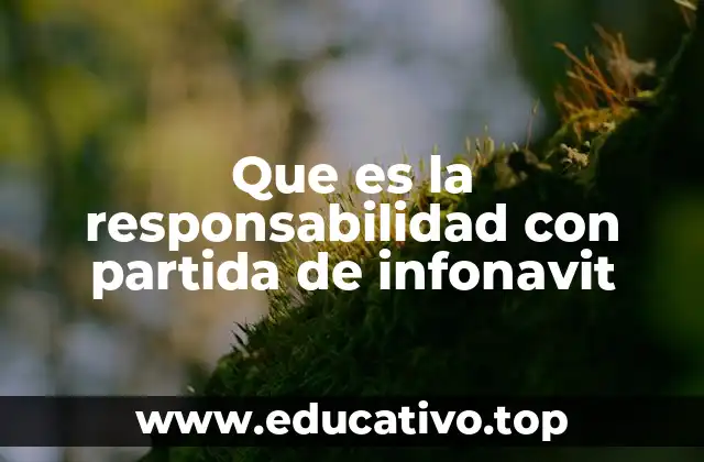 Que es la responsabilidad con partida de infonavit