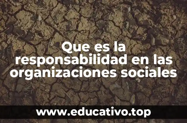 Que es la responsabilidad en las organizaciones sociales