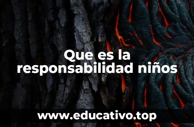 Que es la responsabilidad niños