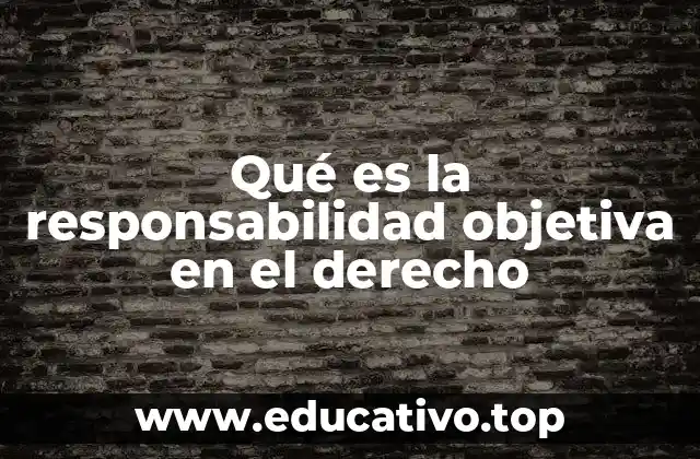 Qué es la responsabilidad objetiva en el derecho
