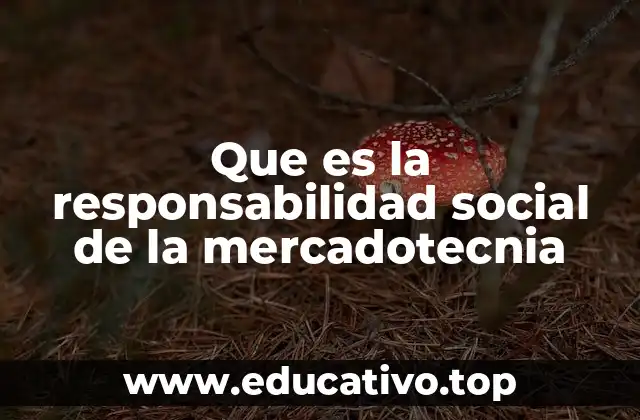 Que es la responsabilidad social de la mercadotecnia