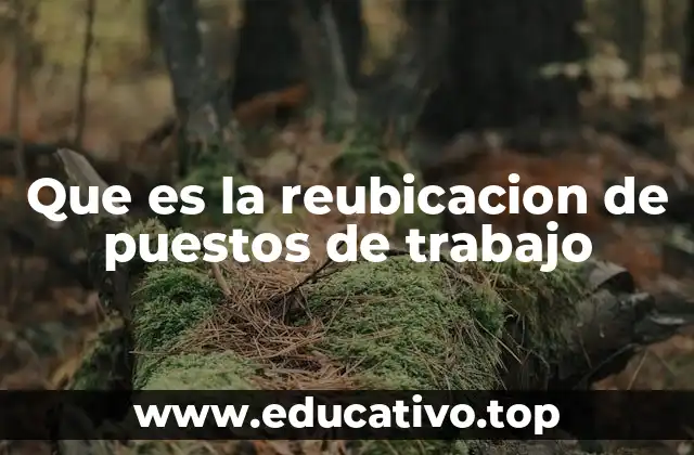 Que es la reubicacion de puestos de trabajo