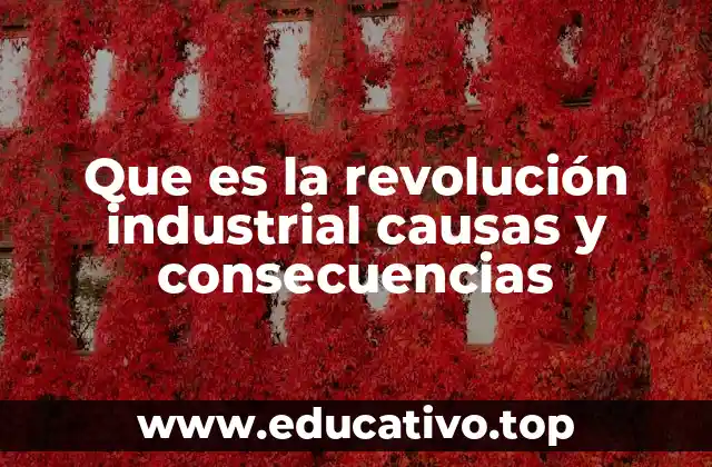Que es la revolución industrial causas y consecuencias