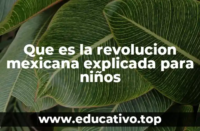 Que es la revolucion mexicana explicada para niños
