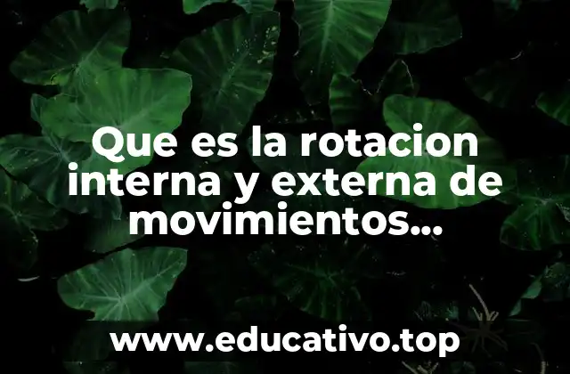 La importancia de los movimientos de rotación en el cuerpo humano