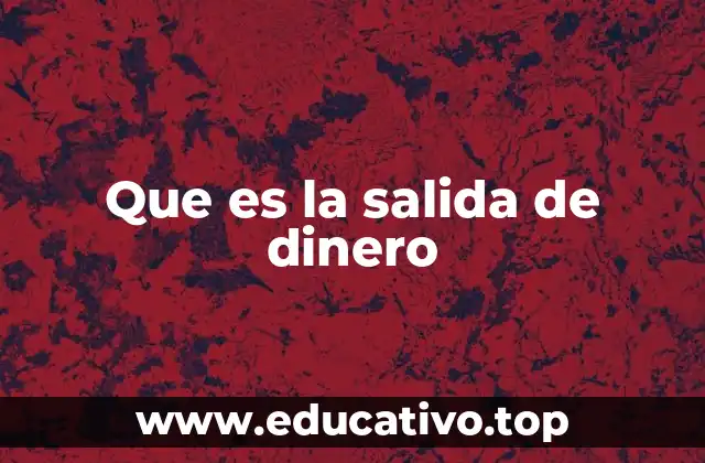 Que es la salida de dinero