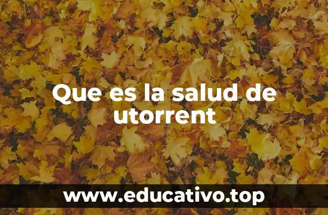 Que es la salud de utorrent
