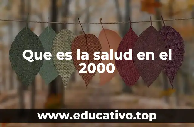 Que es la salud en el 2000