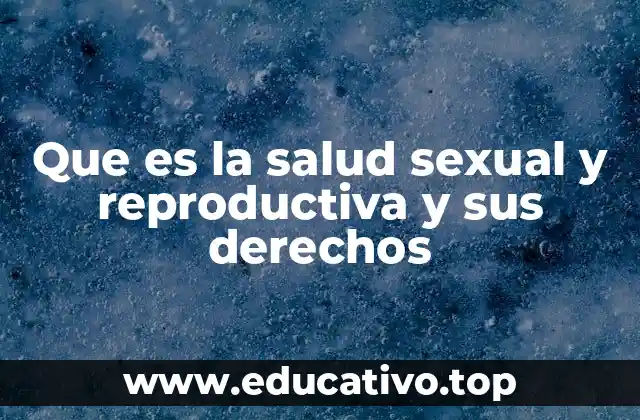 Que es la salud sexual y reproductiva y sus derechos