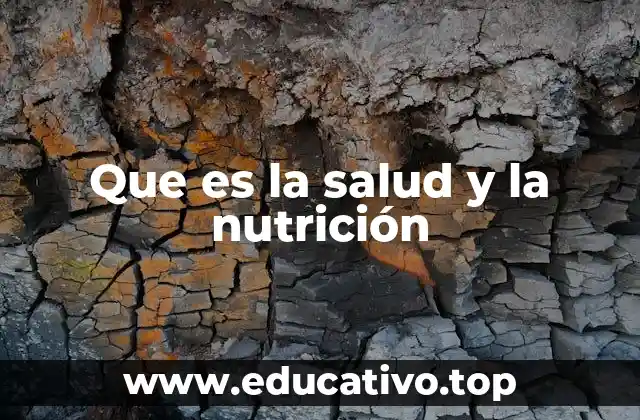 Que es la salud y la nutrición