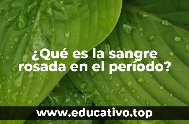 ¿Qué es la sangre rosada en el período?