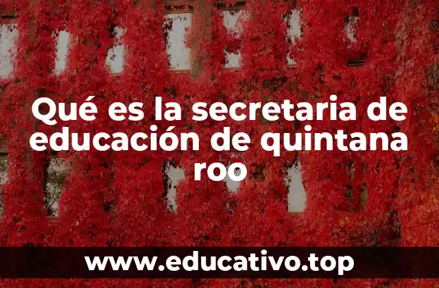 Qué es la secretaria de educación de quintana roo