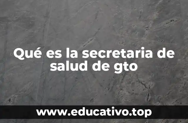 Qué es la secretaria de salud de gto