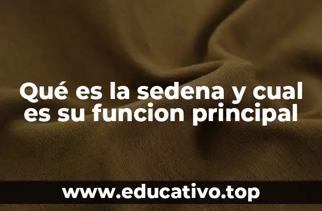 Qué es la sedena y cual es su funcion principal